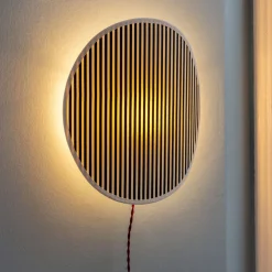 Lampada da parete Alghero con cammeo bianco e nero