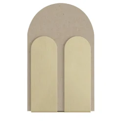 Lampada da parete Bifora Beige Lecce Limestone & Brushed Brass di Apospersano