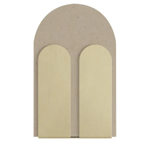 Lampada da parete Bifora Beige Lecce Limestone & Brushed Brass di Apospersano