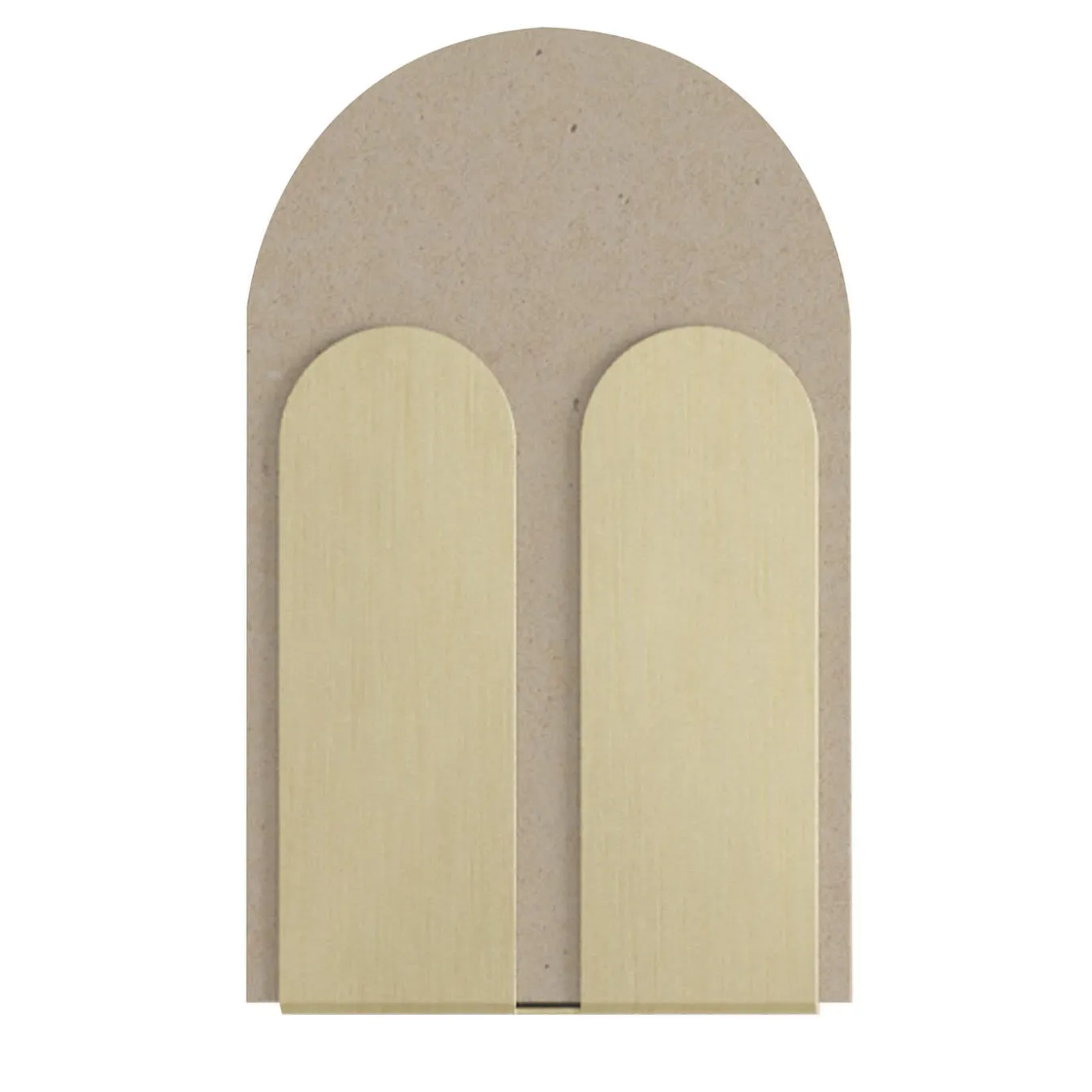 Lampada da parete Bifora Beige Lecce Limestone & Brushed Brass di Apospersano