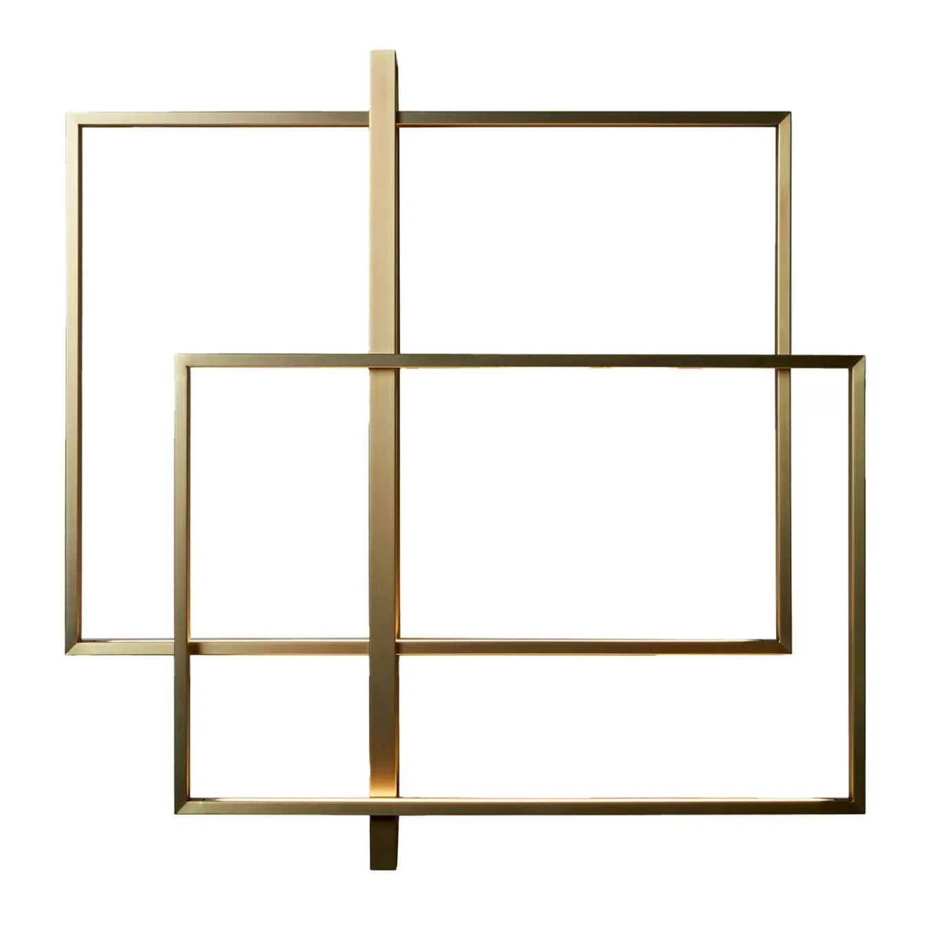 Lampada da parete Double Mondrian in ottone chiaro brunito