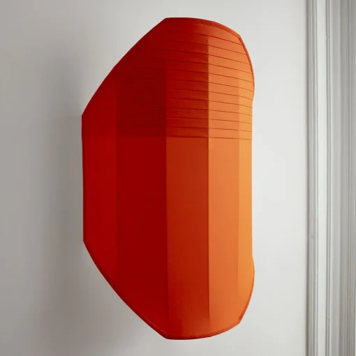 Lampada da parete Flag 70 Arancione Rosso Plissettatura Media
