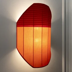 Lampada da parete Flag 70 Arancione Rosso Plissettatura Media