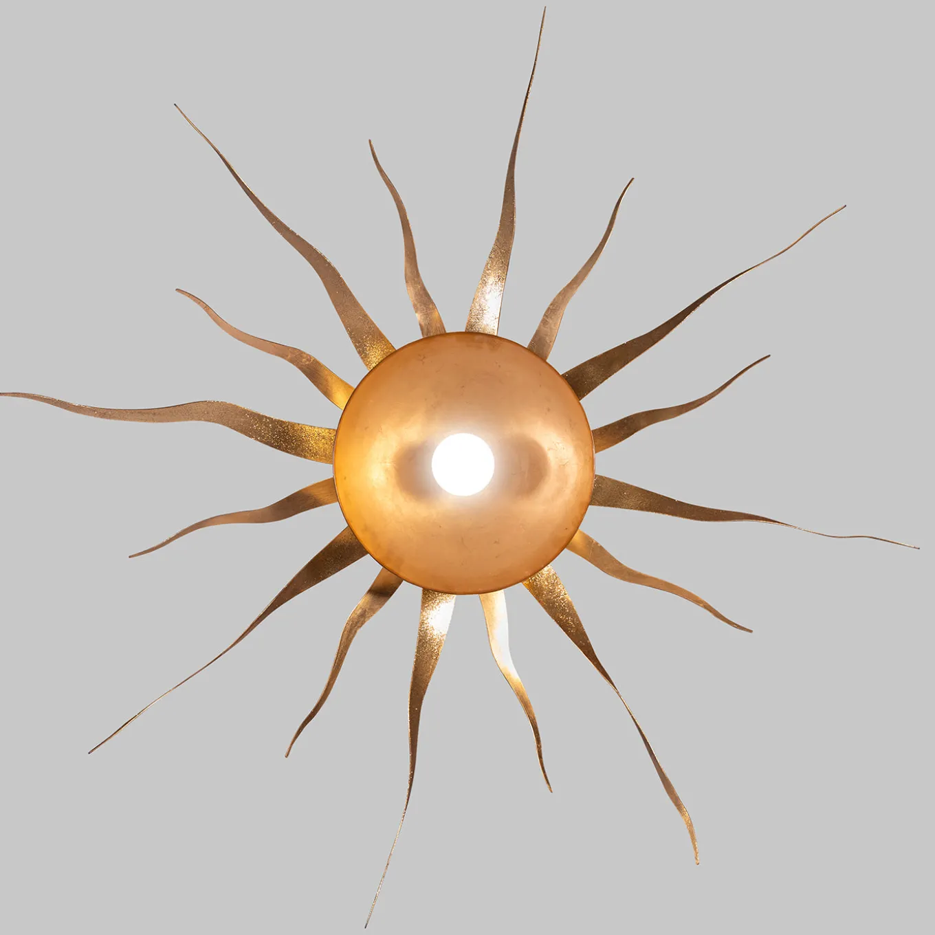 Lampada da soffitto a incasso SUN con foglia d'oro di Luca Bussacchini