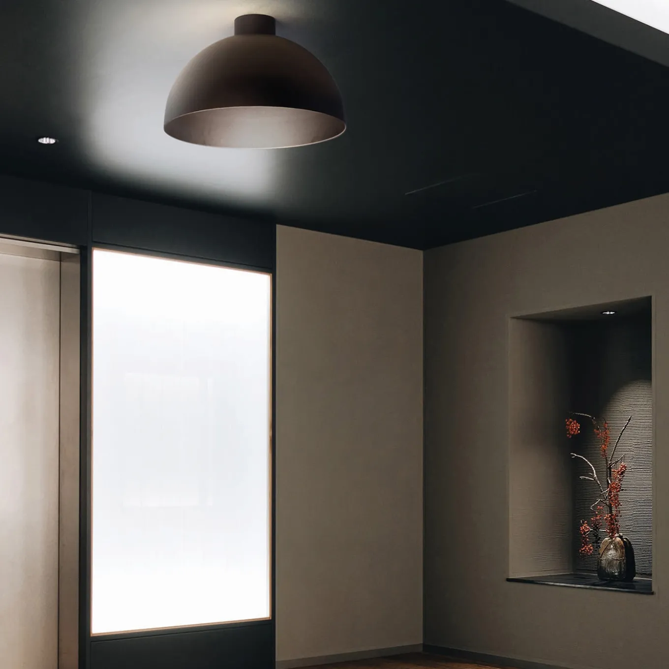 Lampada da soffitto Giove Black