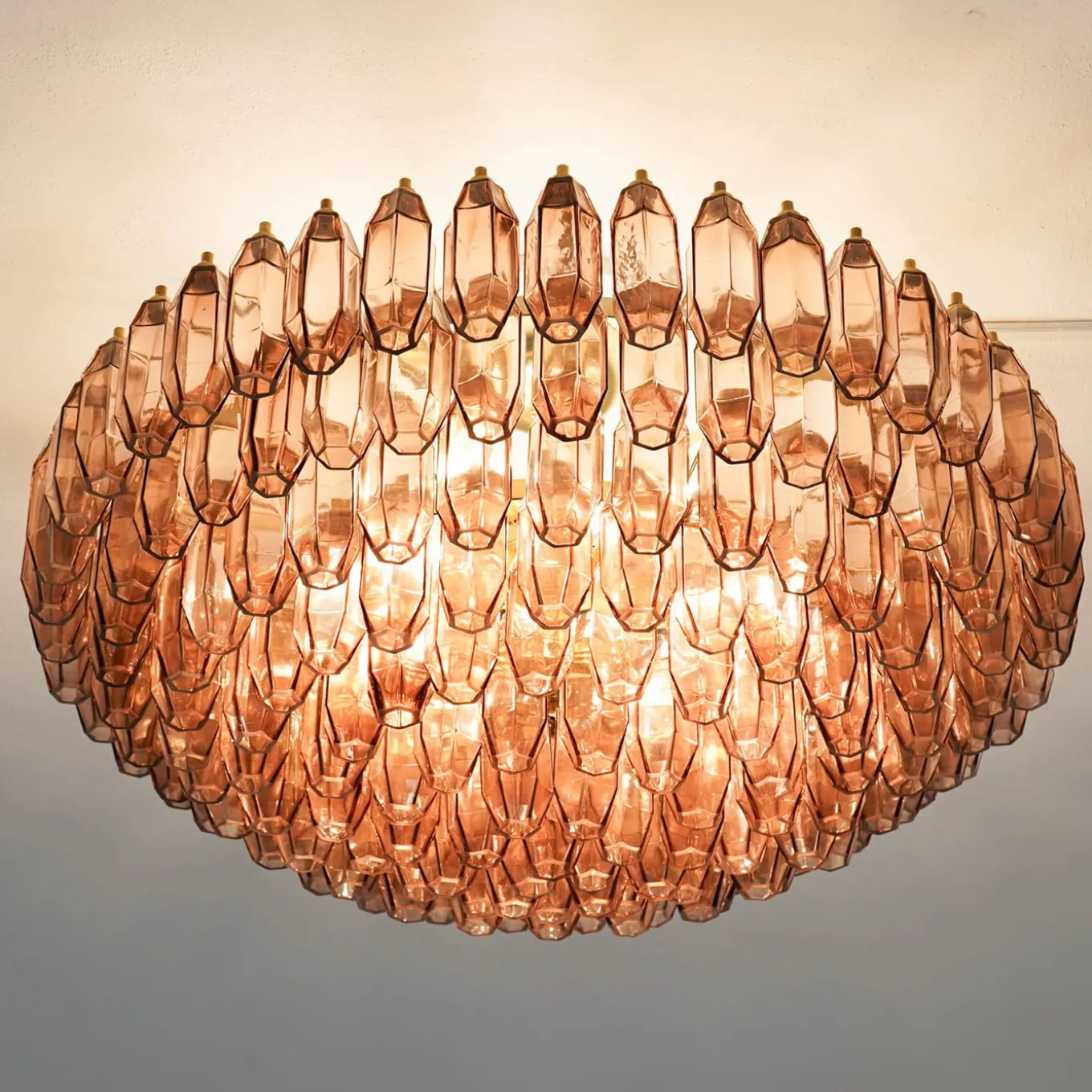 Lampada da soffitto in vetro ametista Prismatico