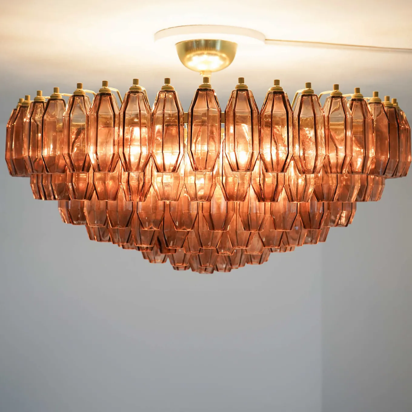 Lampada da soffitto in vetro ametista Prismatico