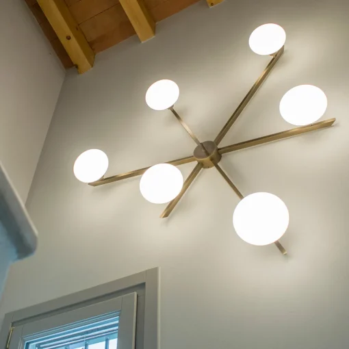 Lampada da soffitto STELLA in bronzo di Luca Bussacchini