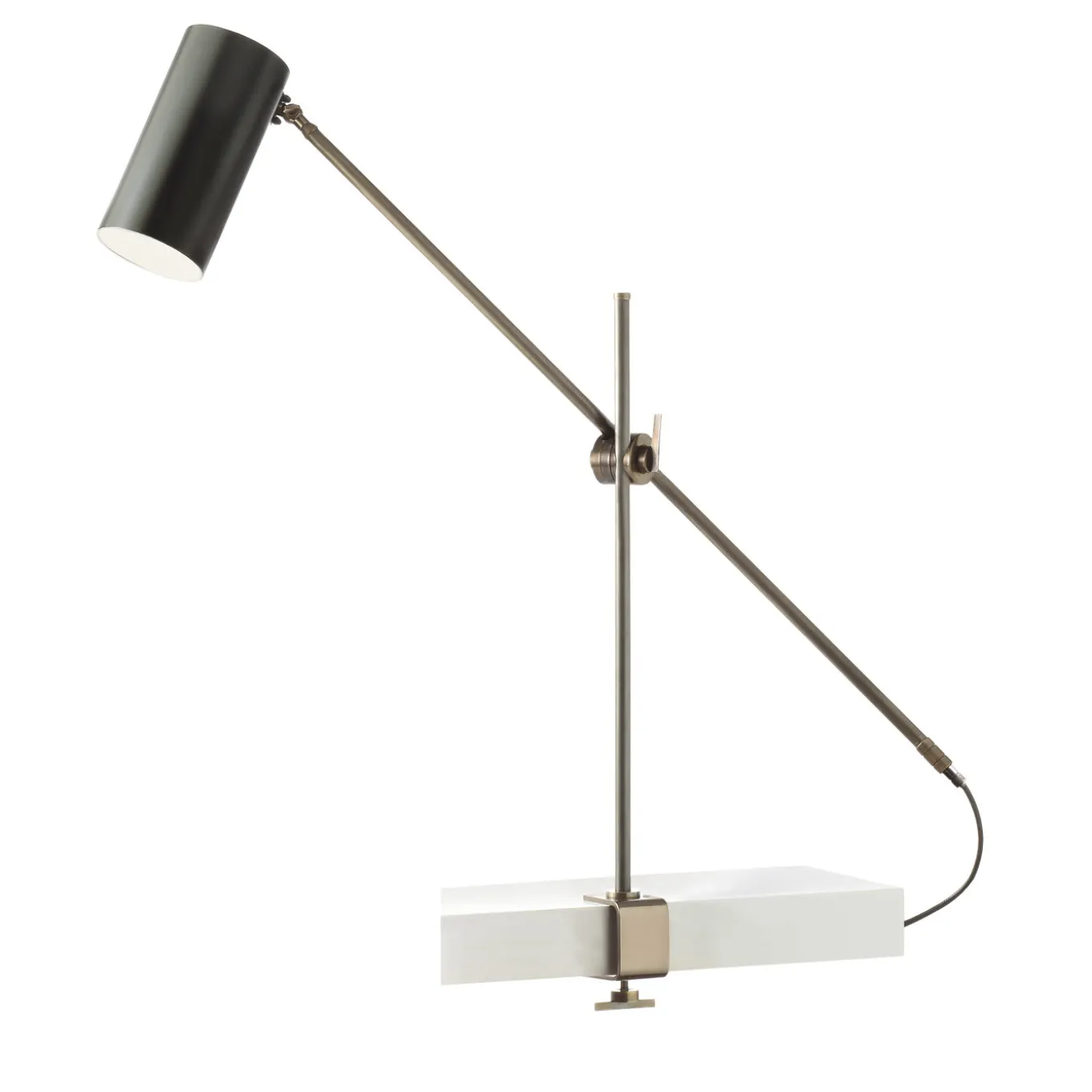 Lampada da tavolo a clip Kursa in ottone