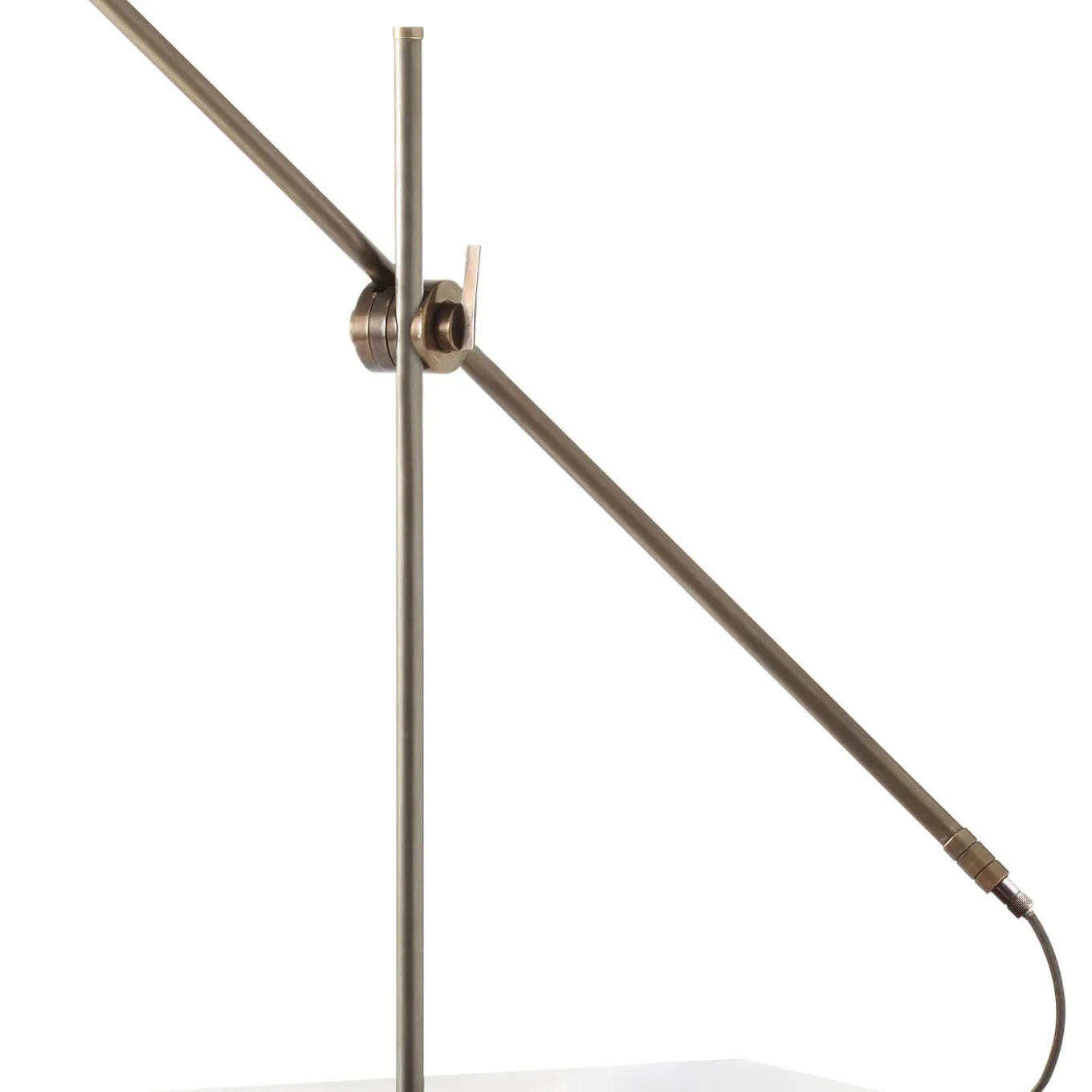 Lampada da tavolo a clip Kursa in ottone