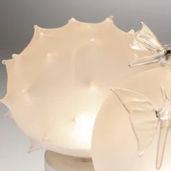 Lampada da Tavolo a LED Grande in Vetro Trilli Riccio