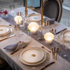 Lampada da Tavolo a LED Grande in Vetro Trilli Riccio