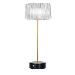 Lampada da tavolo Accordéon Battery Black Prisma di Marc Sadler