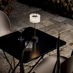 Lampada da tavolo Accordéon Battery Black Prisma di Marc Sadler