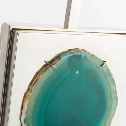 Lampada da tavolo Aral con inserto in quarzo naturale