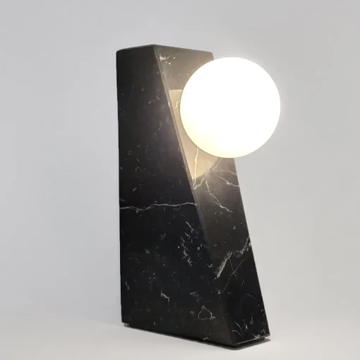 Lampada da tavolo Dieus S Wireless Nero Marquina