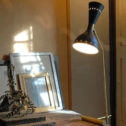 Lampada da tavolo Equilibrista in ottone