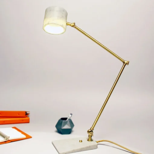 Lampada da tavolo "Flamingo" in marmo di Carrara