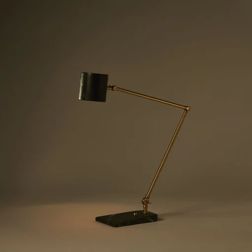 Lampada da tavolo "Flamingo" in marmo nero Marquinha