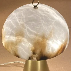 Lampada da tavolo "Funghetto" in ottone satinato A