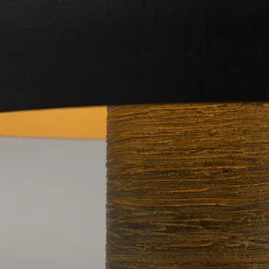 Lampada da tavolo Fungo in metallo nero e resina spazzolata bronzo