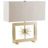 Lampada da Tavolo in Lino e Ottone Sputnik