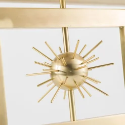 Lampada da Tavolo in Lino e Ottone Sputnik