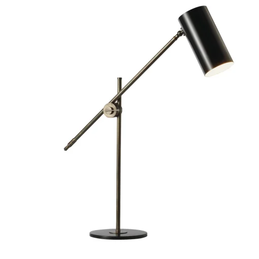 Lampada da tavolo Kursa in ottone bronzato