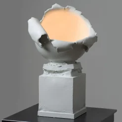 Lampada da tavolo Marostica+Cassola Merz in ceramica bianca