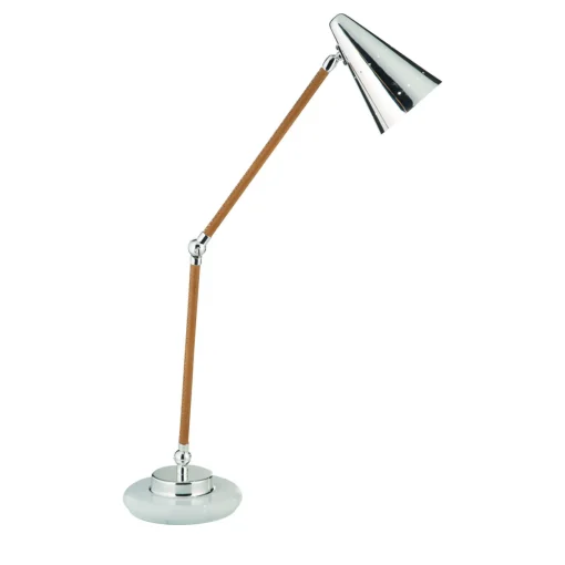 Lampada da tavolo Nancy in marmo e pelle di Michele Bönan