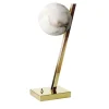 Lampada da tavolo "Offset" in ottone lucido