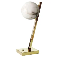 Lampada da tavolo "Offset" in ottone lucido