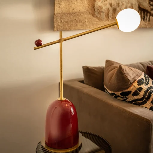 Lampada da tavolo Pins Burgundy