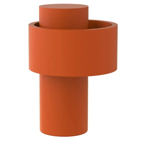 Lampada da tavolo portatile Nastro in metallo rosso profondo