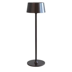 Lampada da Tavolo Ricaricabile Mina in Metallo con Finitura Marrone Bronzato