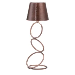 Lampada da tavolo senza fili Nembus Rings in rame anticato di Harari #1