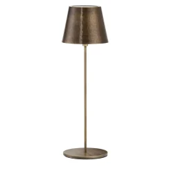 Lampada da tavolo senza fili Polaris Circle in ottone anticato di I. Harari