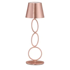 Lampada da tavolo senza fili Mizar Rings in rame e ottone di I. Harari