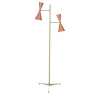 Lampada da terra a due coni rosa