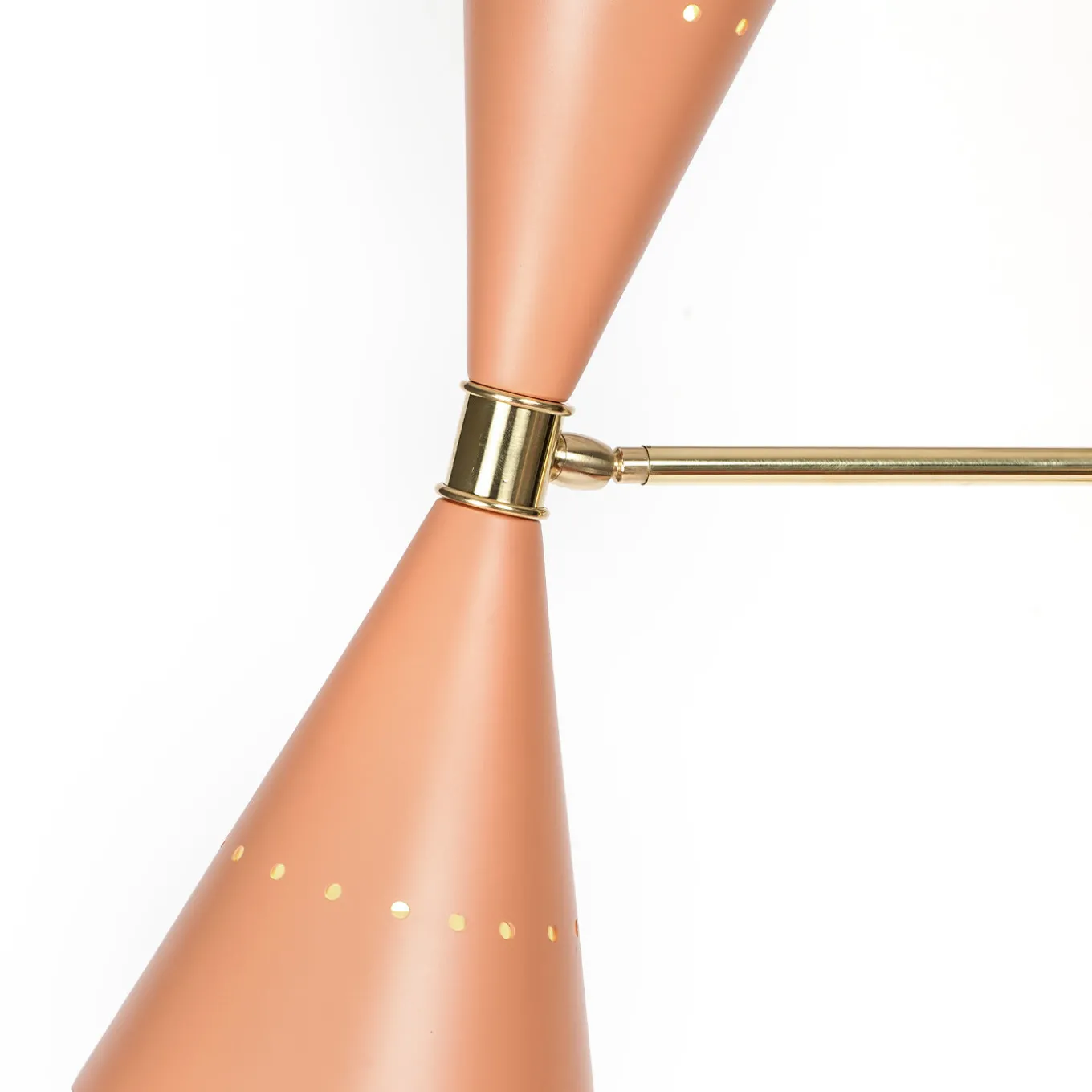 Lampada da terra a due coni rosa