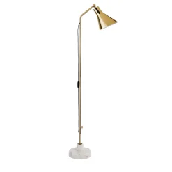 Lampada da terra Alzabile in ottone e bianco di Ignazio Gardella
