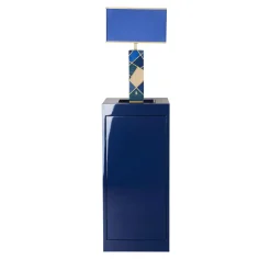 Lampada da terra blu con ruote Tellux