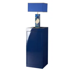 Lampada da terra blu con ruote Tellux