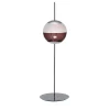 Lampada da terra Christie cromo e borgogna