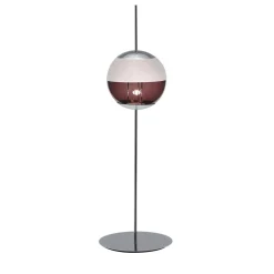 Lampada da terra Christie cromo e borgogna