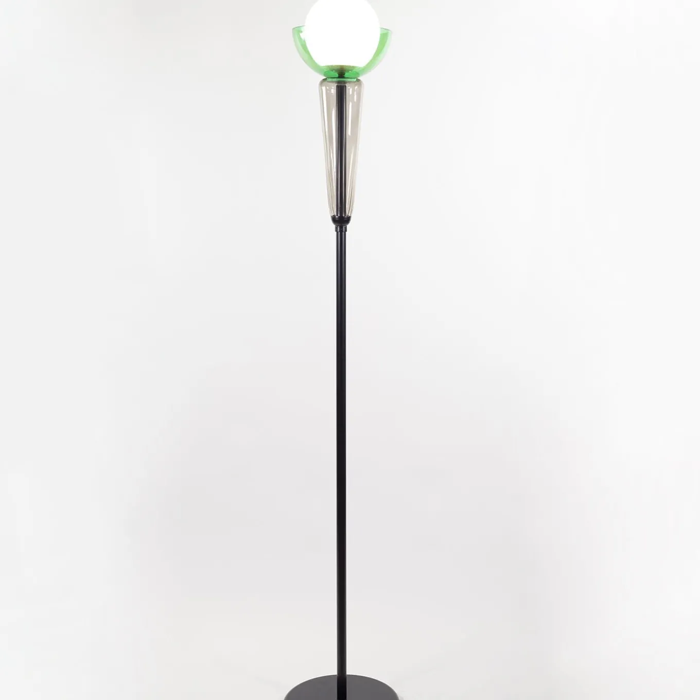 Lampada da terra Cioppo PT in vetro verde
