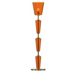 Lampada da Terra Foscari in Vetro di Murano Arancione