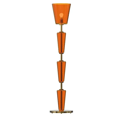 Lampada da Terra Foscari in Vetro di Murano Arancione