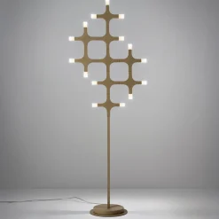 Lampada da terra Galaxy in metallo Beige