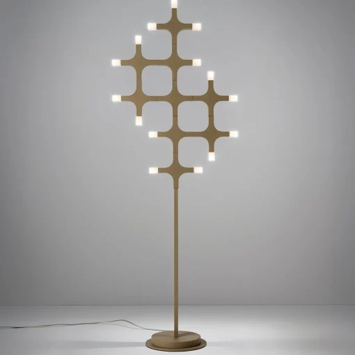 Lampada da terra Galaxy in metallo Beige